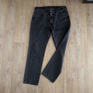 ABERCROMBIE & FITCH Rigid Denim - Loose - Washed Black